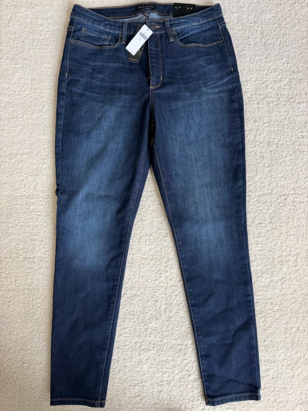 Banana Republic Curvy Skinny Dark Blue Stretch Jeans 31 12 New Tags